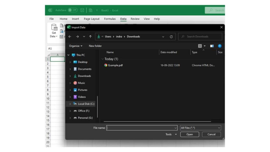 Insert Tables from PDF